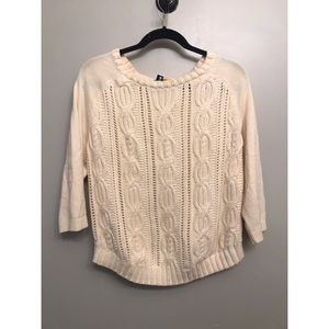 Tommy Hilfiger Women’s cream cable sweater